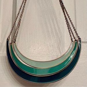 Noonday necklace, color: blues & gold